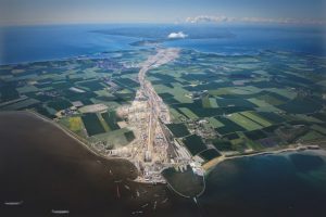 Baustellenschneise durch Fehmarn
